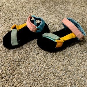 GAP multi-color Velcro sandals. Size 11.